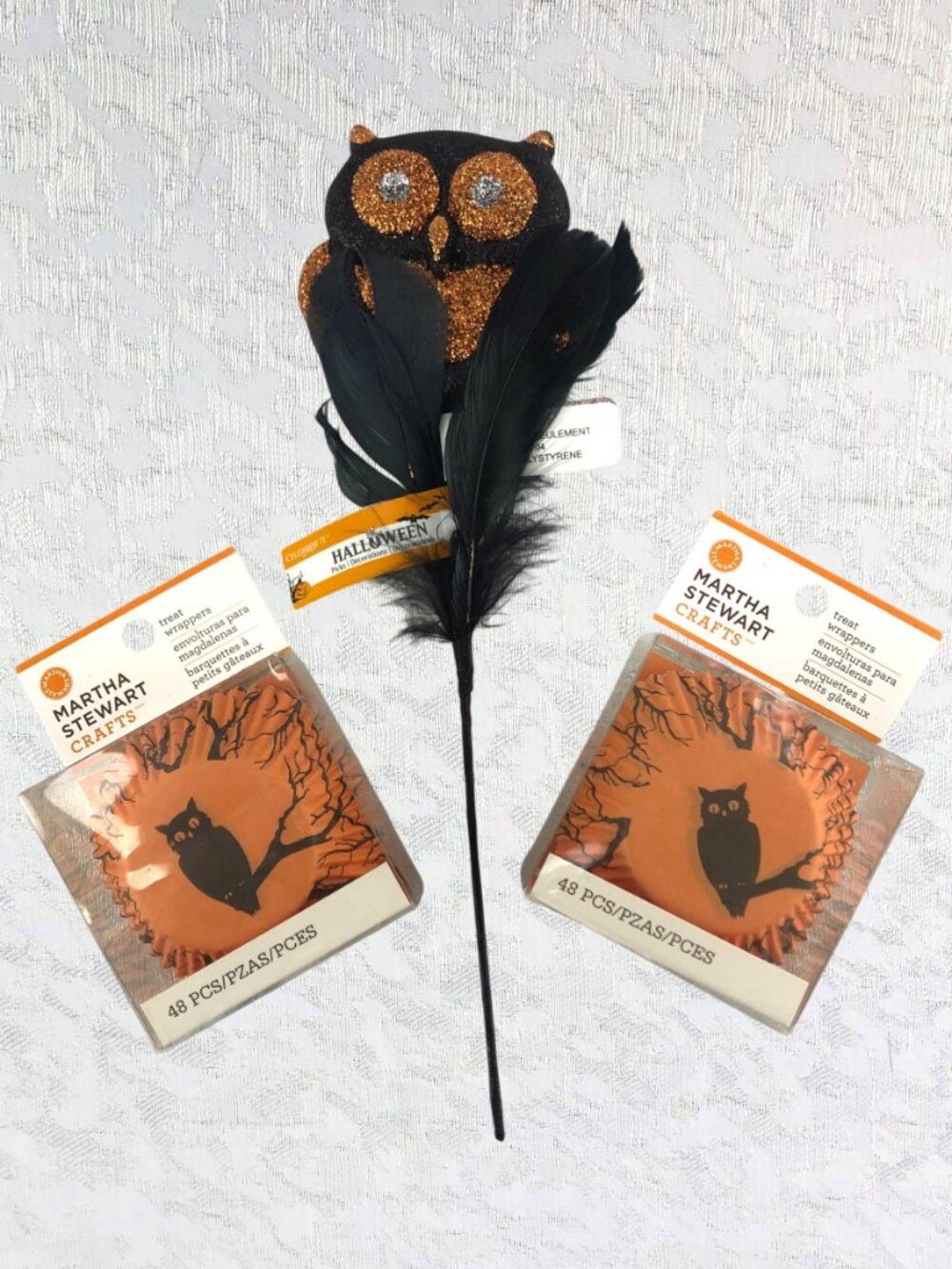 Halloween Martha Stewart Treat Wrappers & Celebrate It Owl Pick Decor NWT
